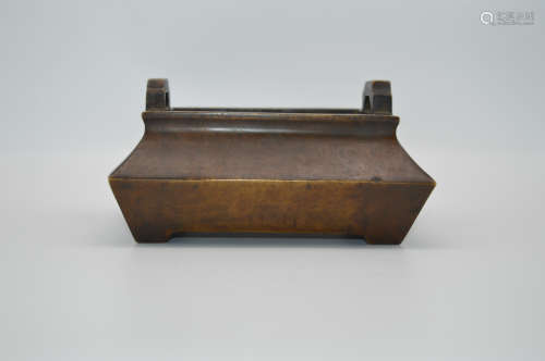 Chinese Bronze Stove With Xuande Mark