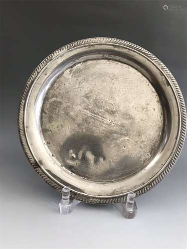 A Western Silver Plate