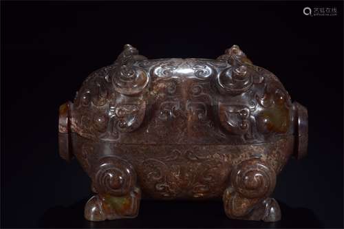 A Chinese Carved Jade Utensil