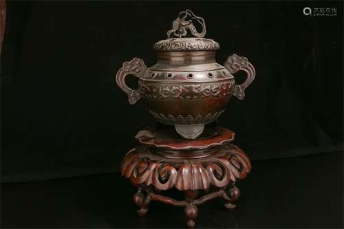 A Chinese Bronze Incense Burner