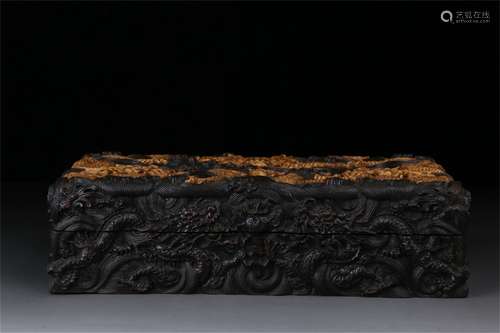 A Chinese Carved Hardwood Box