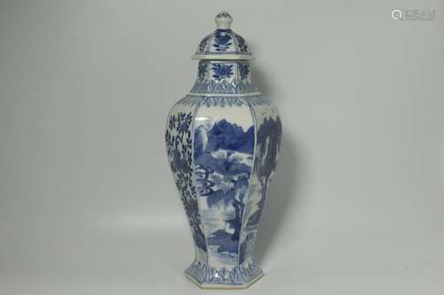 A Chinese Blue and White Porcelain Jar