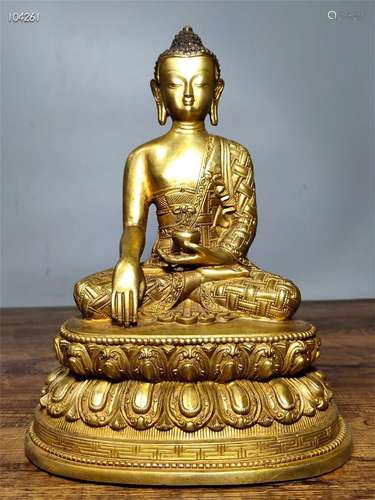 A Chinese Gilt Bronze Figure of Buddha