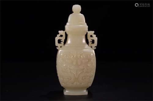 A Chinese Carved Jade Vase