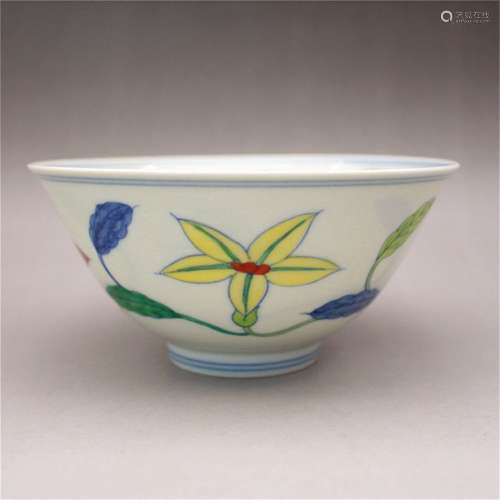 A Chinese Dou-Cai Glazed Porcelain Bowl