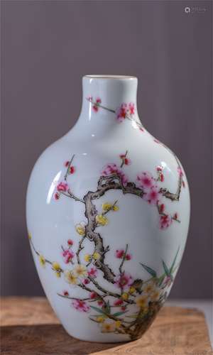 A Chinese Famille-Rose Porcelain Vase