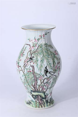 A Chinese Famille-Rose Porcelain Vase