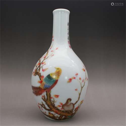 A Chinese Enamel Glazed Porcelain Vase