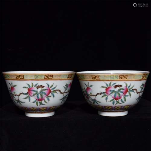 A Pair of Chinese Famille-Rose Porcelain Bowls