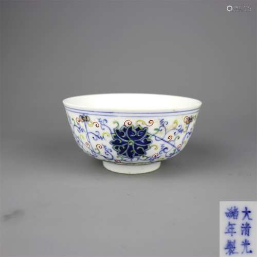 A Chinese Dou-Cai Glazed Porcelain Bowl