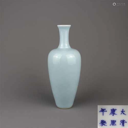 A Chinese Celadon Glazed Porcelain Vase