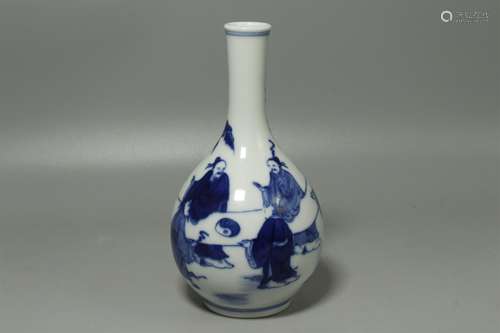 A Chinese Blue and White Porcelain Vase