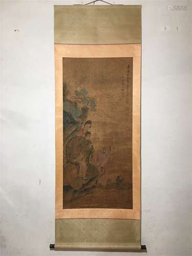 A Chinese Scroll Painting, Qiu Ying Mark