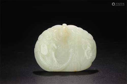 A Chinese Carved Jade Belt Hook