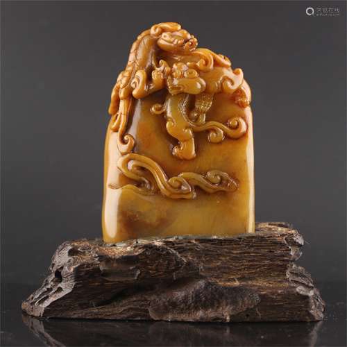 A Chinese Carved Stone Decoration