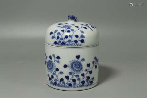 A Chinese Blue and White Porcelain with Cover