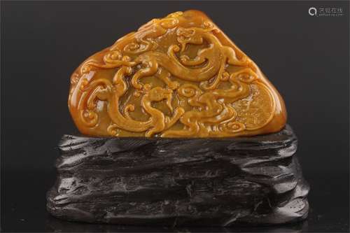 A Chinese Carved Stone Decoration