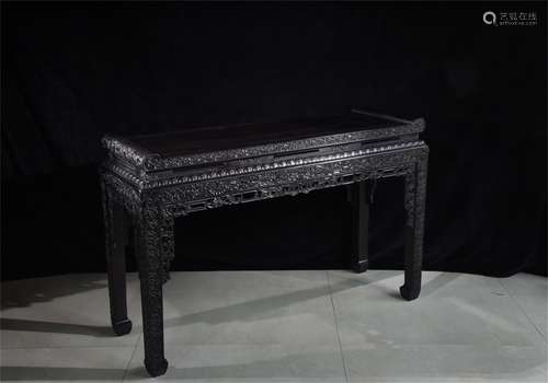 A Chinese Carved Hardwood Table