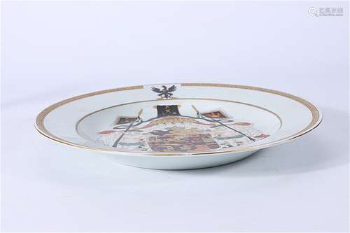 A Chinese Famille-Rose Porcelain Plate