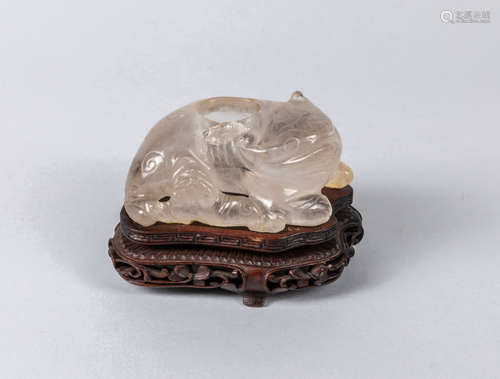 Chinese Antique Carved Rock Crystal Washer