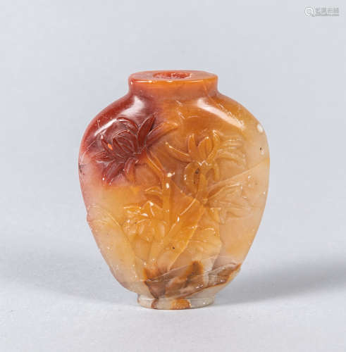 Chinese Carved Stone Snuff Bottle