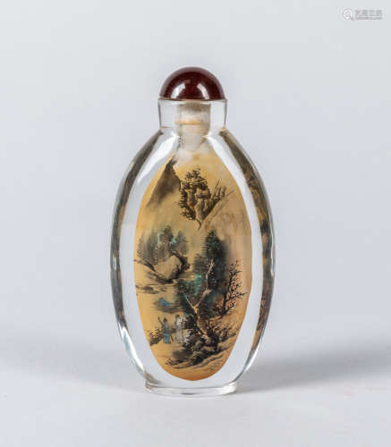 Large Chinese Inside Painted Snuff Bottle