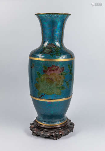 Tall Japanese Antique Cloisonné Vase