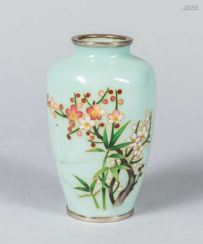 Japanese Old Cloisonné Enamel Cabinet Vase