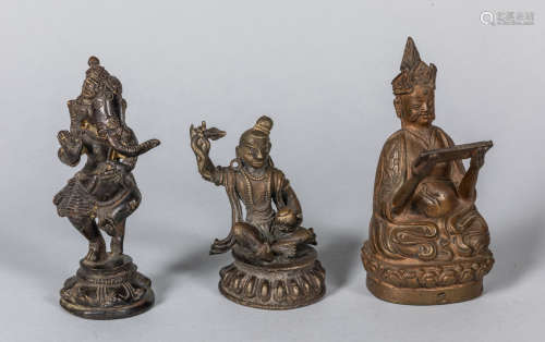 Group of Old Nepal Bronze Buddha