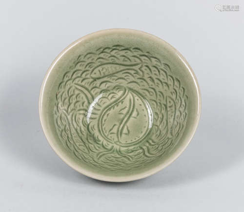 Korean Old Celadon Glazed Tea Cup,1900-1960