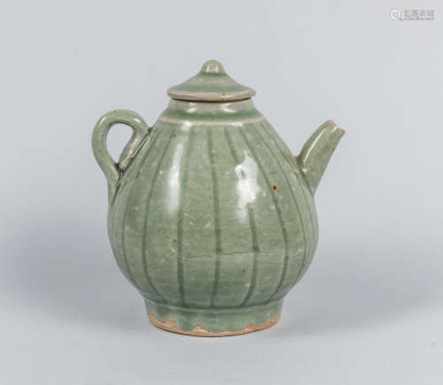 Korean Joseon Dynasty Style Celadon Glazed Porcelain Tea Pot