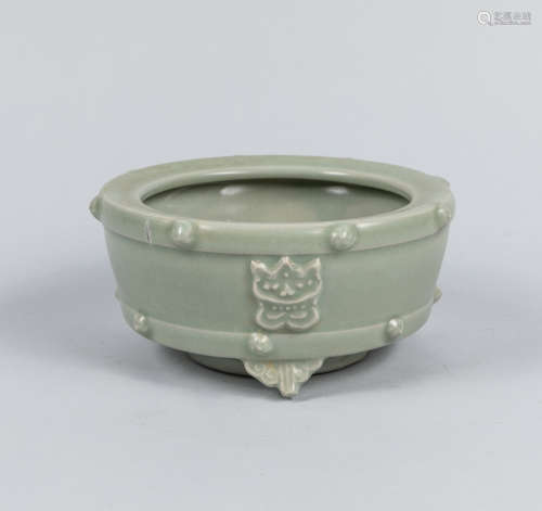 Korean Joseon Dynasty Style Celadon Glazed Porcelain Censer