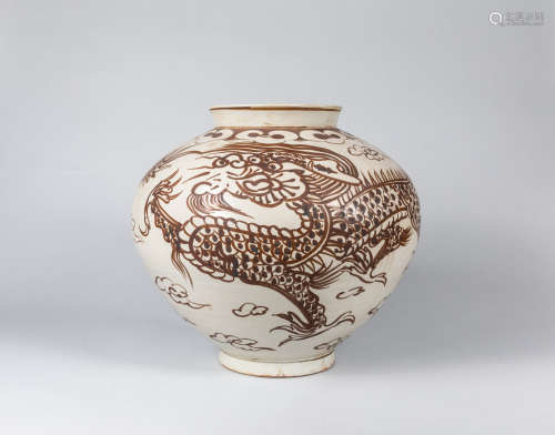 Large Korean Joseson Dynasty Style Porcelain Jar