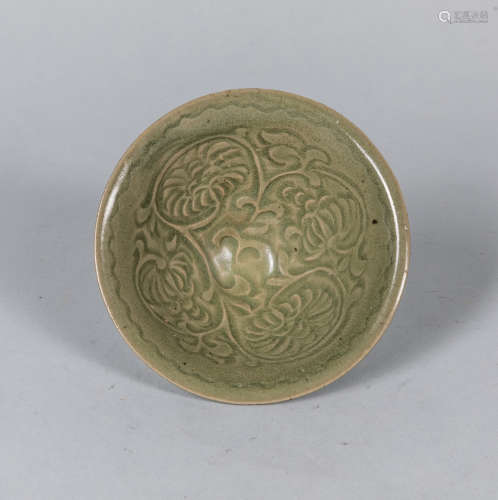 Chinese Old Yaozhou Celadon Glazed Porcelain Tea Cup