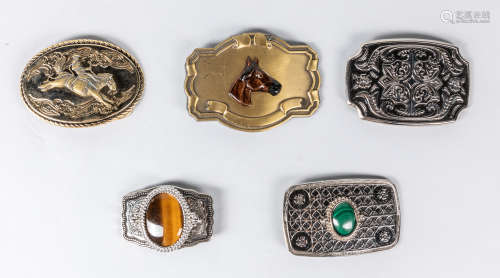Group of Collectible Art Belt Buckles