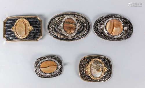 Group of Collectible Art Belt Buckles
