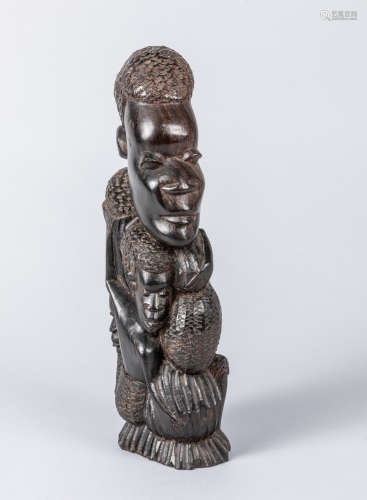 Carved North African Rosewood Figure