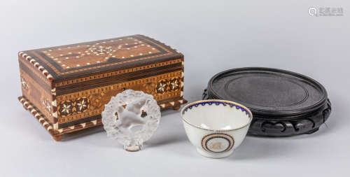 Group of Chinese Wood & Porcelain