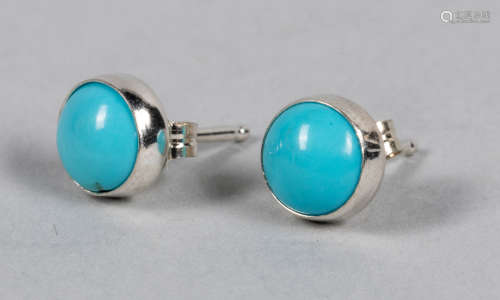 Pairs of Sterling Silver & Turquoise Earrings