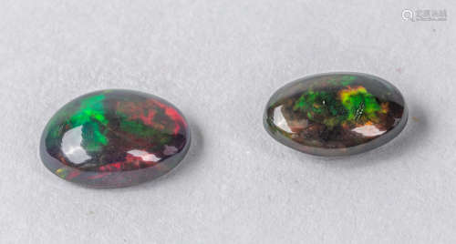 Natural Multi-Color Fire Opal Oval Cab Set