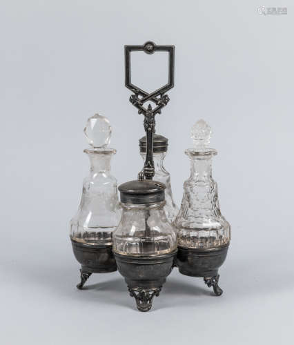 Set of Victoria Style Carved Crystal Wares