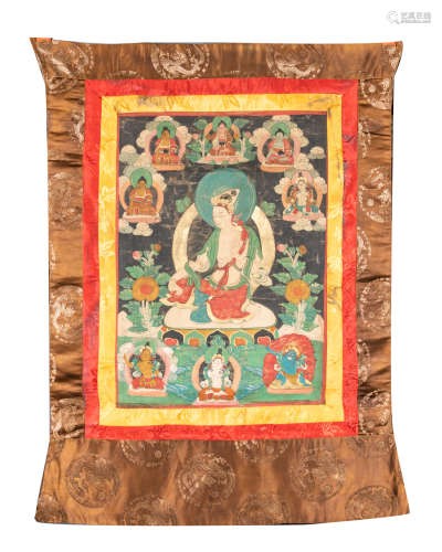 Old Tibetan Hand Painted Tangka