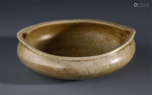 A CHINESE ANCIENT JADE CARVED CENSER