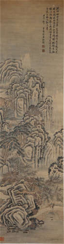 CHINESE HANGING SCROLL OF LANDSCAPE BY SHEN SHICHONG