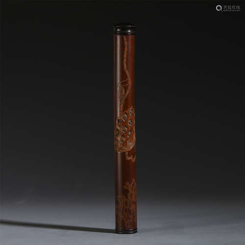 A CHINESE BAMBOO CARVED FLOWER INCENSE CAGES