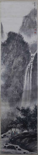 CHINESE INK PAINTING OF LANDSCAPE BY FU BAOSHI