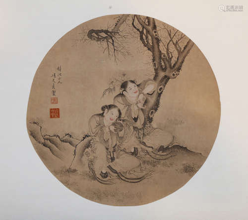 CLASSICAL CHINSE PAINTINGS & FIGURE OF XIANG WENYAN