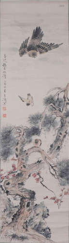 CHINESE HANGING SCROLL OF WANG XUETAO