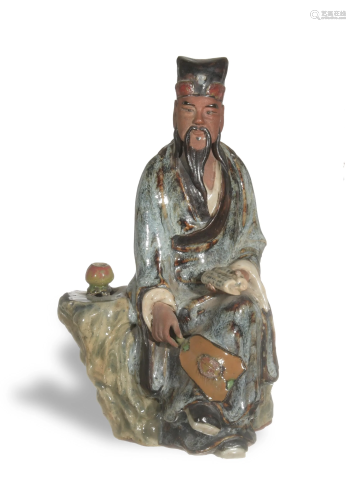 Shiwan of Liu Changqing by Dong Hai Liang Shi東海梁氏作 石灣劉長卿坐像