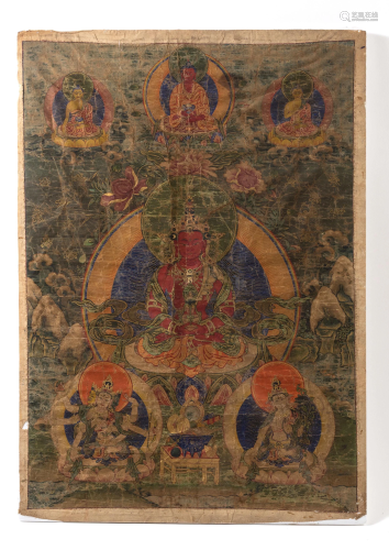 Tibetan Thangka, 17-18th Century十七/十八世紀 西藏唐卡